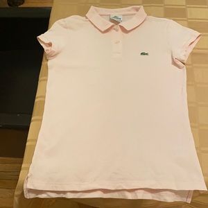 Lacoste pique polo, 36, light pink, women